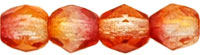 Fire-Polish 4mm : Dual Coated - Fuchsia/Tangerine