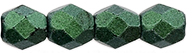 Fire-Polish 4mm : Metallic Suede - Leafy Green