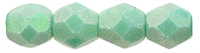 Fire-Polish 4mm : Sueded Olive Turquoise