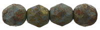 Fire-Polish 6mm : Chrysocolla - Stone Copper Picasso (25pcs)