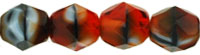 Fire-Polish 6mm : HurriCane Glass - Red Jasper