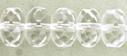 Gem-Cut Rondelle 11 x 7mmmm : Crystal