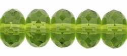 Gem-Cut Rondelle 11 x 7mmmm : Olivine