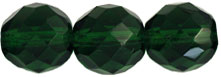 Fire-Polish 12mm : Green Emerald