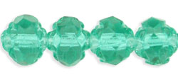 Small Rosebud Fire-Polish 6 x 5mm : Emerald
