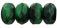 Gemstone Donut 7/5mm : Green w/Black