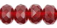 Gem-Cut Rondelle 7 x 5mm : Ruby