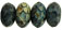Gemstone Donut 7/5mm : Jet - Picasso