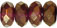 Gem-Cut Rondelle 7 x 5mm : Fuchsia - Bronze Vega