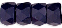 Faceted Crow Beads 6 x 4mm (2.5mm hole) : Opaque Navy Blue