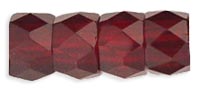 Faceted Crow Beads 6 x 4mm (2.5mm hole) : Garnet