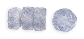 Fire-Polish 6 x 3mm - Rondelle : Luster - Stone Blue