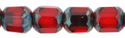 Antique Style Octagonal 6mm : Siam Ruby