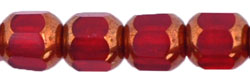 Antique Style Octagonal 6mm - Bronze (smooth) : Siam Ruby