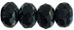 Gemstone Donut 9/6mm: Jet/Picasso