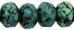 Gemstone Donut 9/6mm : Jet - Full Coat Picasso