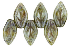 Leaves 10 x 5mm : Luster - Transparent Green