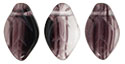 Leaves 12/7mm : HurriCane Glass - Crystal/Amethyst