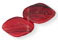 Leaves 12/7mm : HurriCane Glass - Red/Jet