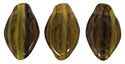 Leaves 12/7mm : HurriCane Glass - Pink/Brown/Yellow