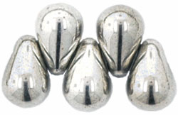 Tear Drops 6 x 4mm : Silver