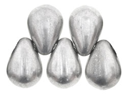 Lg. Tear Drops 8 x 6mm : Silver