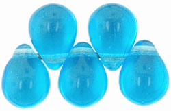 Lg. Tear Drops 8 x 6mm : Aquamarine