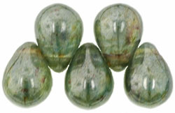 Lg. Tear Drops 8 x 6mm : Luster - Transparent Green
