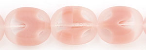 Oval Window Beads 14 x 12mm : Crystal/Rosaline