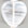 Heart Window Beads 15/15mm : Crystal Striped White