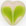 Heart Window Beads 15/15mm: Pink/Green