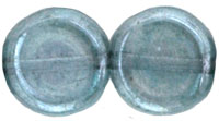 Dime Beads 8 x 3mm : Luster - Transparent Blue