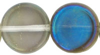 Dime Beads 8 x 3mm : Luster Blue Iris - Crystal