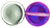 Dime Beads 8 x 3mm : Silver/Purple