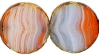 Dime Beads 8 x 3mm : HurriCane Glass - Ocean Dawn