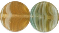 Dime Beads 8 x 3mm : HurriCane Glass - Yerba Mate