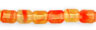 Cubes - 4mm : HurriCane Glass - Golden Red Sunset