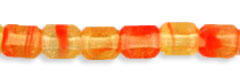Cubes - 4mm : HurriCane Glass - Golden Red Sunset