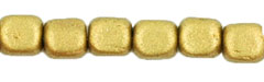 Cubes - 4mm : Matte - Metallic Aztec Gold