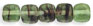 Cubes - 5/7mm : HurriCane Glass - Yellow-Green/Amethyst Swirl