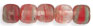 Cubes - 5/7mm : HurriCane Glass - Crystal/Milky Red/Green