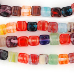 Cubes 5.5 x 5mm : HurriCane Glass - Multi Mix