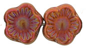 Flowers 10 x 10mm : Luster Iris - Opaque Brown