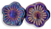 Flowers 10 x 10mm : Luster Iris - Opaque Blue