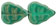 Leaves 10 x 8mm Vertical Hole : Luster - Opaque Turquoise