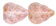 Leaves 10 x 8mm Vertical Hole : Luster - Transparent Topaz/Pink