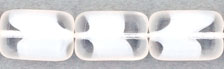 Polished Rectangles 12 x 8mm : Crystal/White