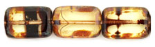Polished Rectangles 12 x 8mm : Jonquil Tortoise - Picasso
