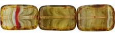 Polished Rectangles 12 x 8mm : HurriCane Glass - Rustic Russet