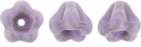 Baby Bell Flowers 6 x 4mm : Opalescent Amethyst
